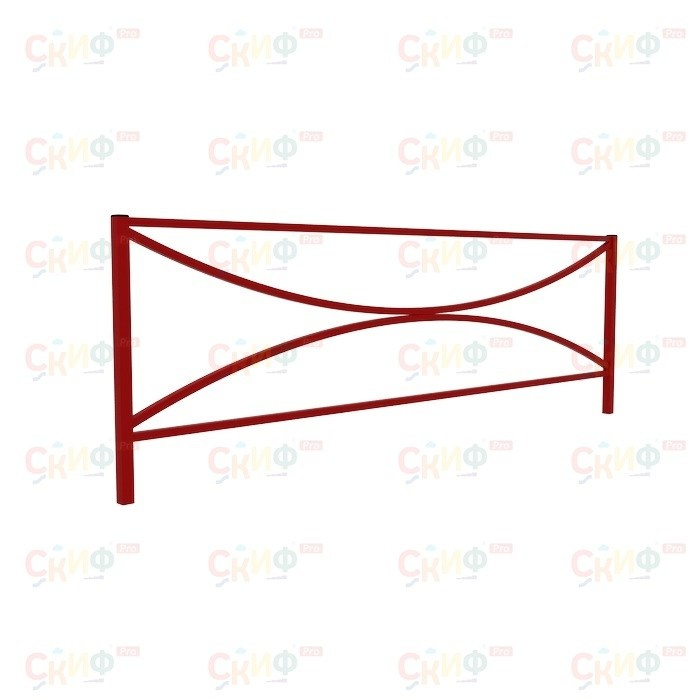 Ограждения металлические тип 6 - МФ 95.6.01 - H-500 Габариты (ШхДхВ): секция 2000х40х500 мм