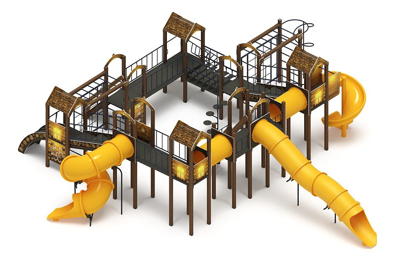 Скат горки: H=2000 (винтовой скат) / H=2000 (тоннельный винтовой скат) / H=2000 (тоннельный прямой скат)