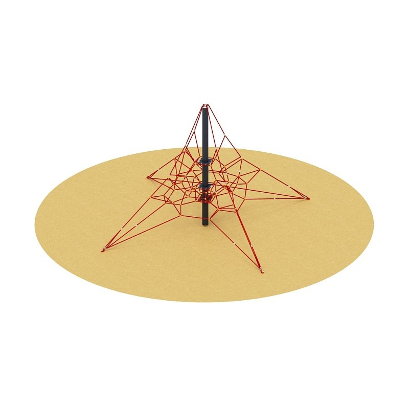 Пирамида - СК 2.05.01 сетка Габариты (ШхДхВ): 7130x7130x4000 Зона безопасности, мм: 11260х11260 Возрастные ограничения от 5 до 14 лет, весом не более 70 кг