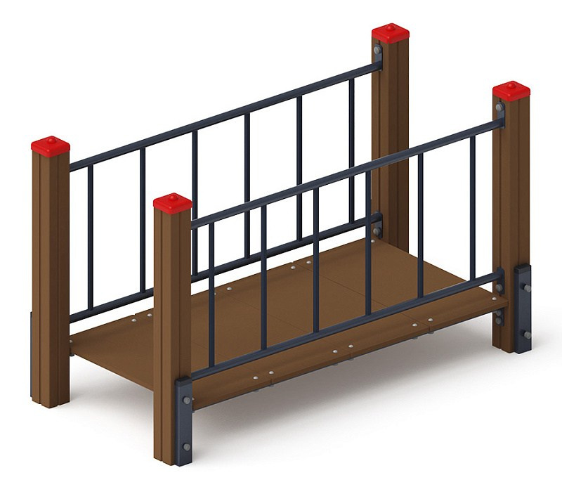 Мостик прямой М1 - СО 1.82.04-01 Габариты (ШхДхВ): 830x1700x1000 Зона безопасности, мм: 2830х3700