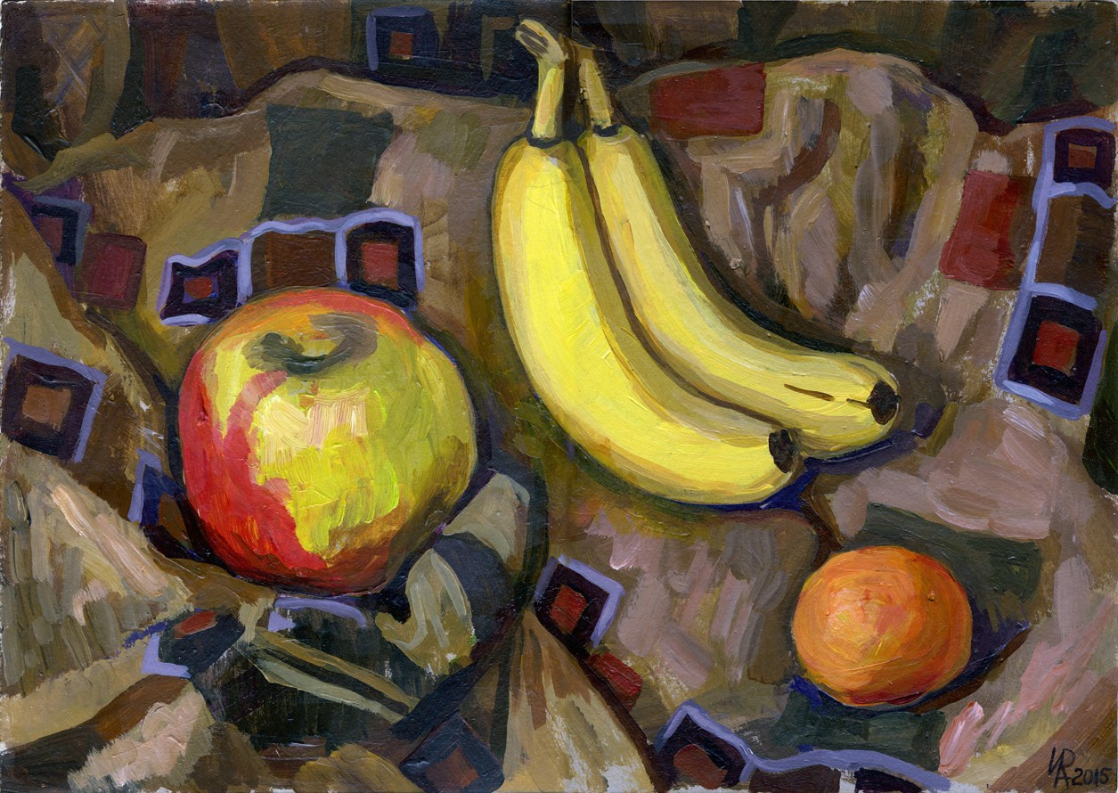 Банан и яблоко