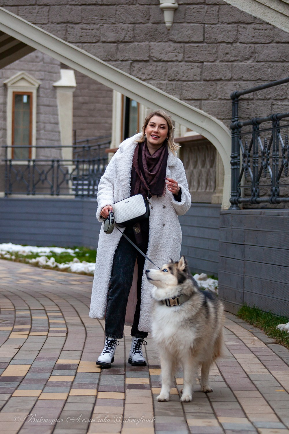 Прогулка с Хаски (Настя). Виктория Ахмылова. Фотограф в Москве