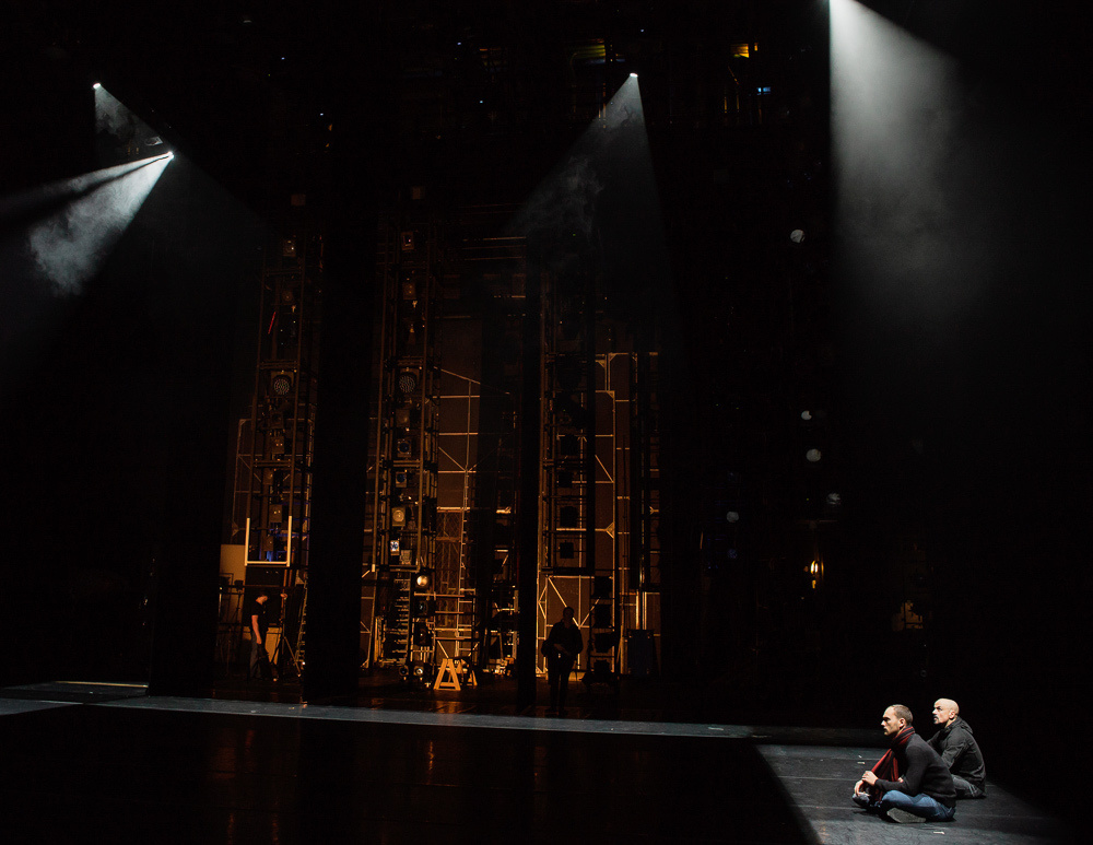 Stanislavsky and Nemirovich-Danchenko Theater, Goyo Montero and Nicolas Fishtel getting ready for "ASUNDER" at Context 2017