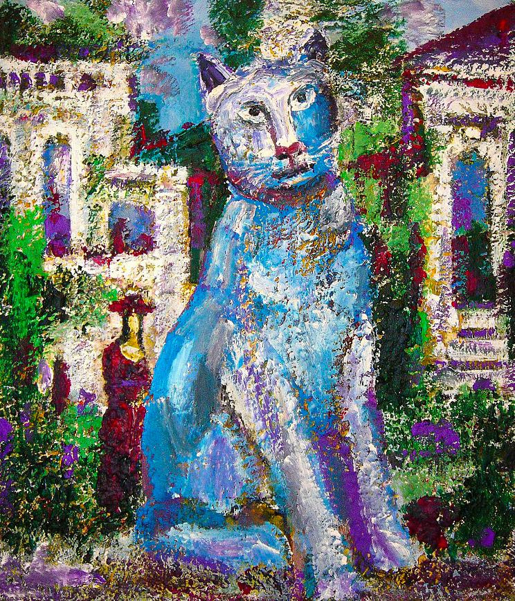 Голубая кошка. 2008-2011гг. Холст, масло, акрил. 70Х60см. Арт. ...
