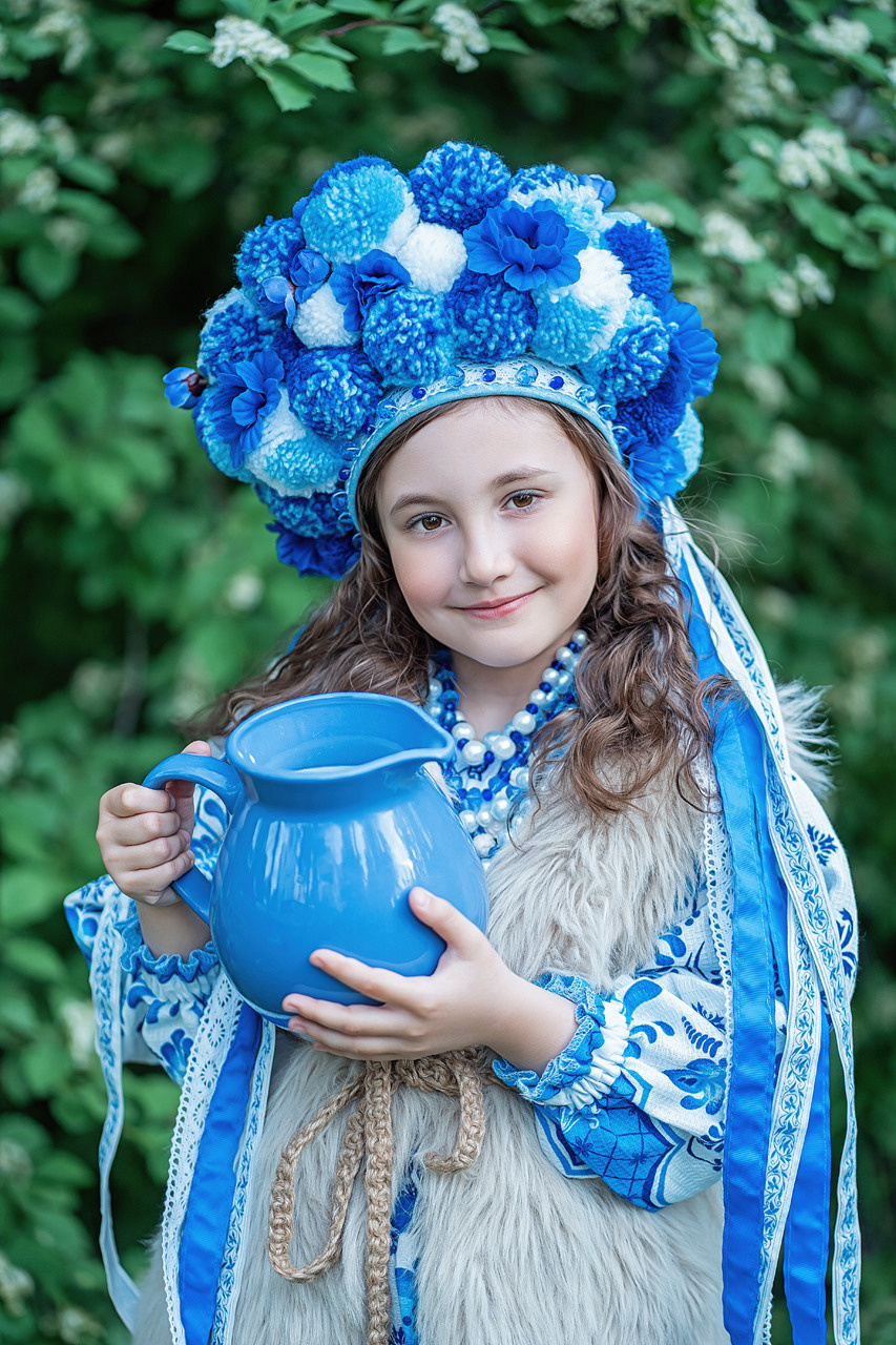 Костюмированная съёмка от группы FotoMix в стиле «Гжель»