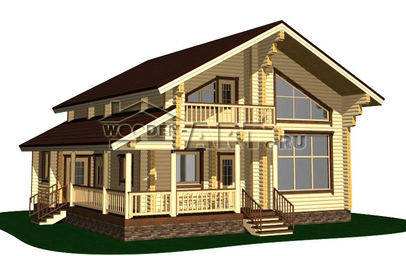 «Опалиха» 222 кв. м. Проекты деревянных домов. Архитектор Ольга Мальцева