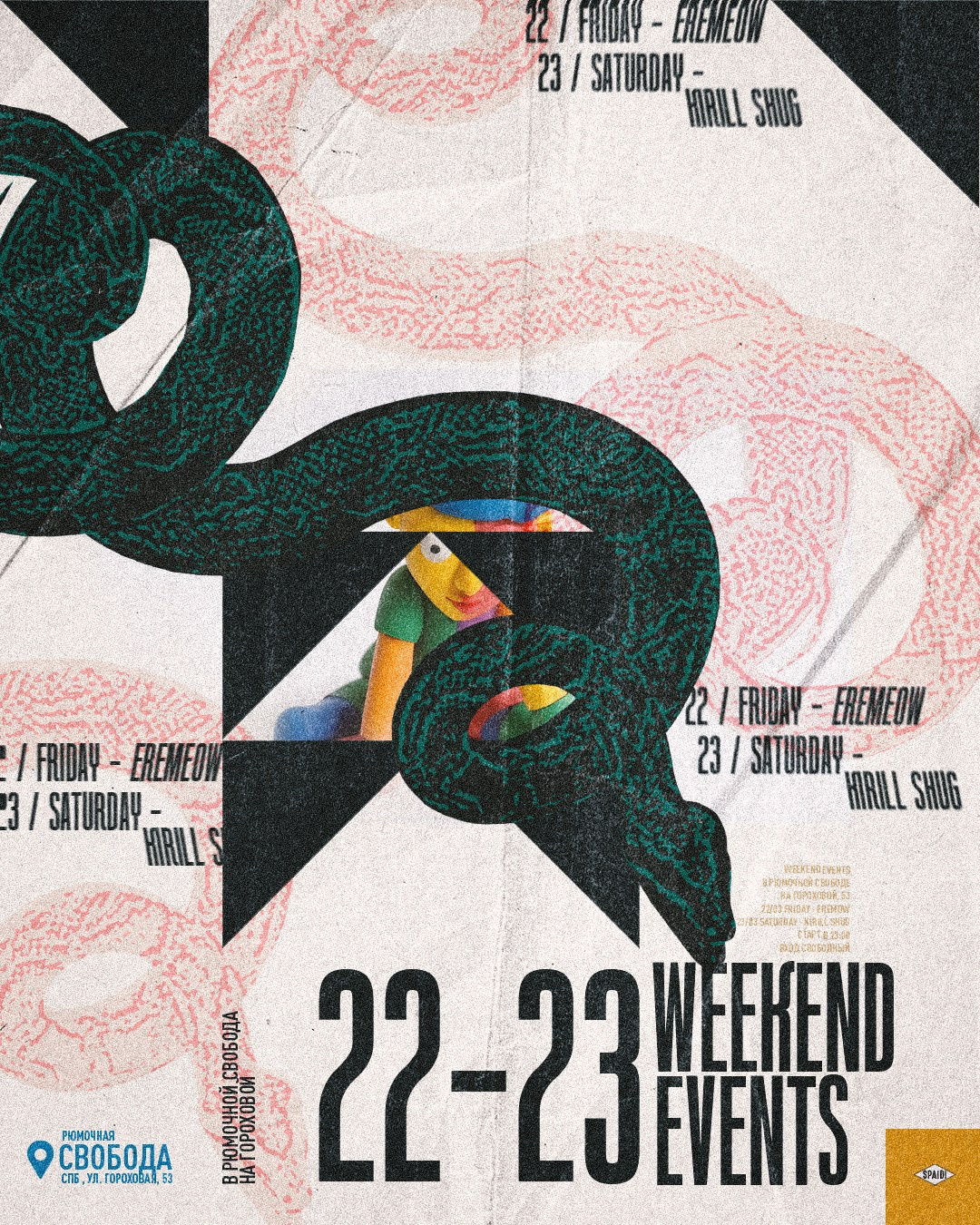 WEEKEND EVENTS. Spaidi Design | Graphic Design