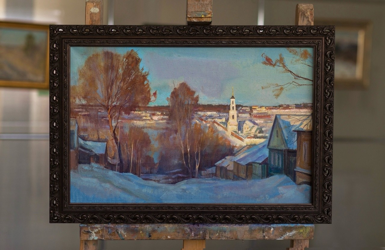 Елец. Вид на Знаменский монастырь. Художник Александр Каверин