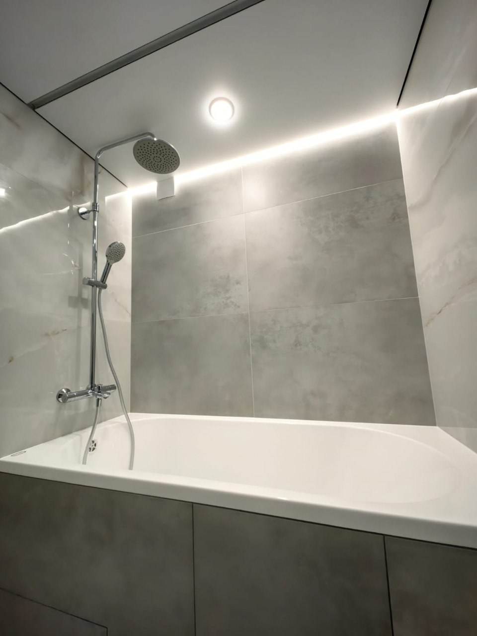 Ванная комната (ул. Четаева д. 49). Ремонт санузла, туалета, ванной под ключ в Казани. Укладка плитки