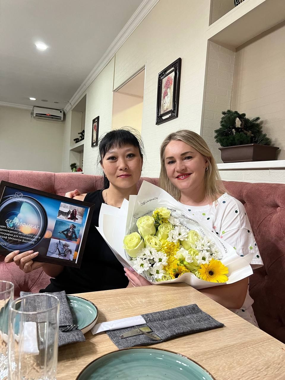 Сертификат об окончании курса для начинающих фотографов у Виктории Милинчук 2022