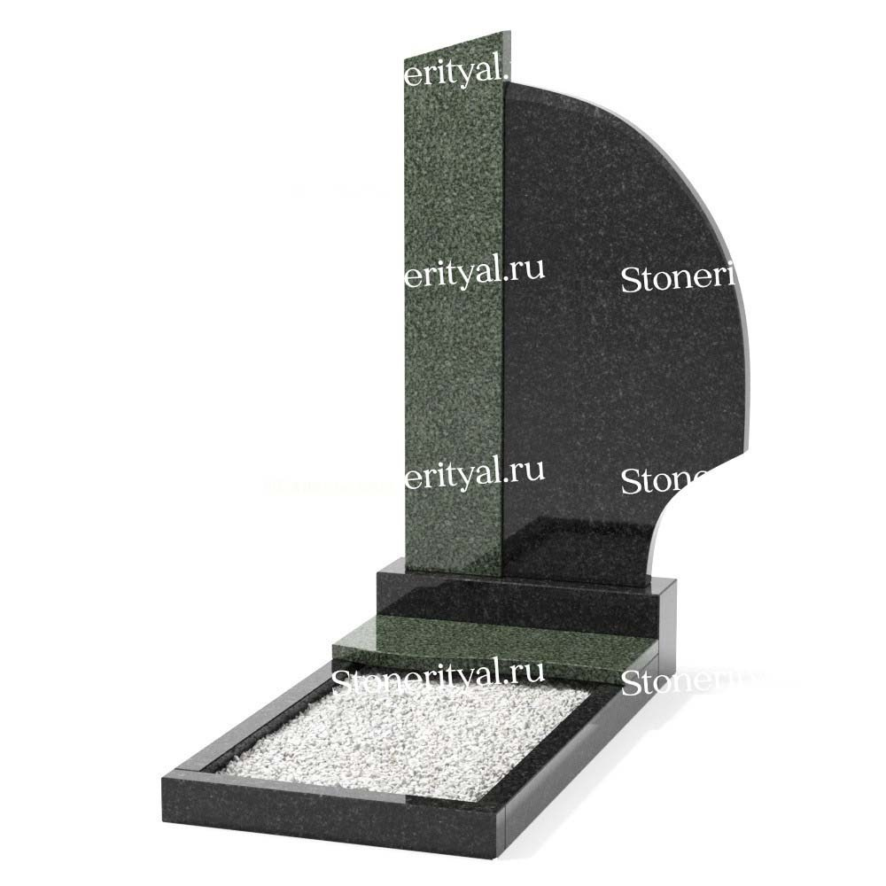 Комбинированные памятники на одного. Изготовление и установка памятников в Москве и МО