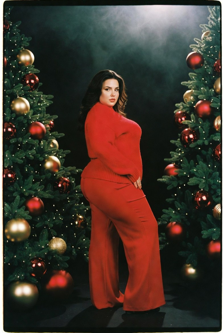 Плюс сайз в красном