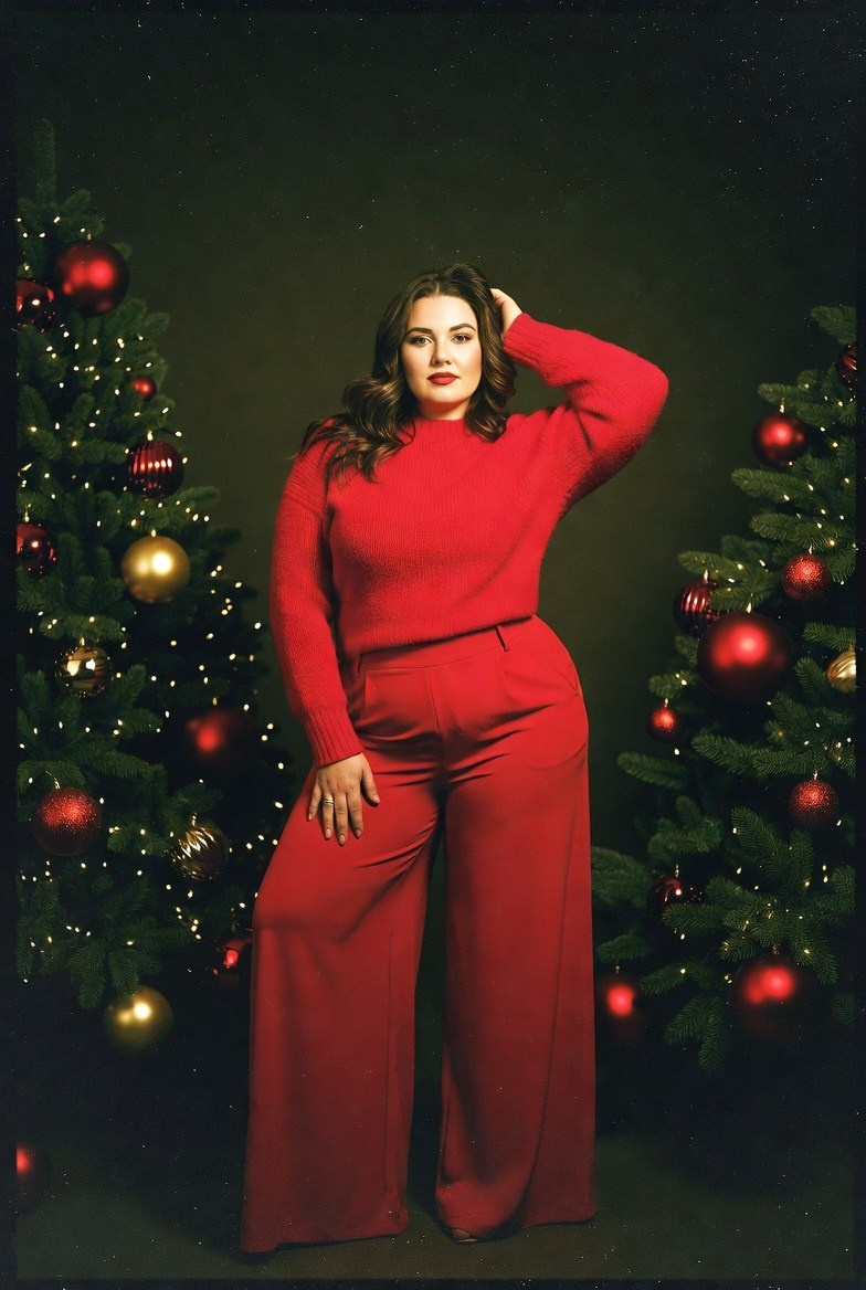 Плюс сайз в красном