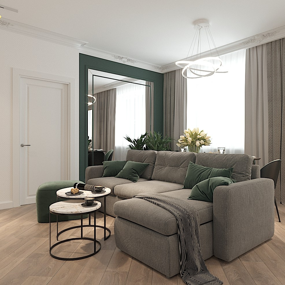 Евродвушка в историческом доме. Студия интерьерной визуализации и дизайна FishkaRom в Краснодаре и по всей России