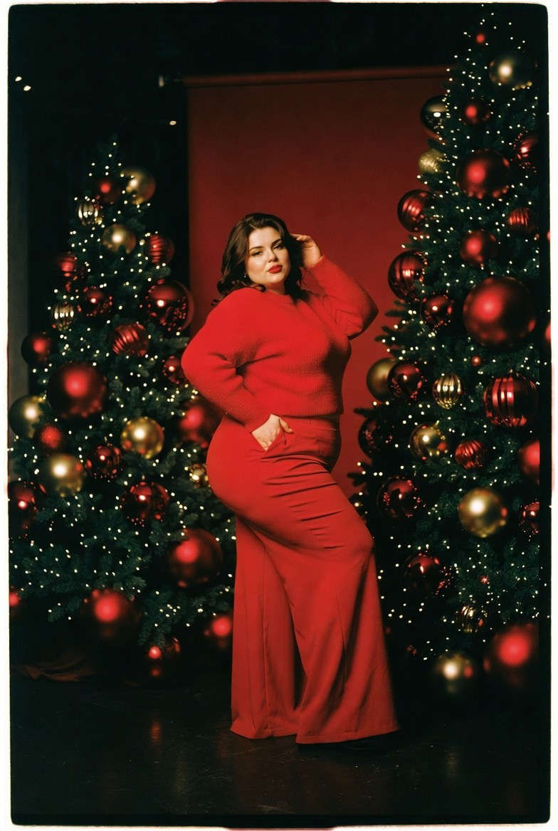 Плюс сайз в красном