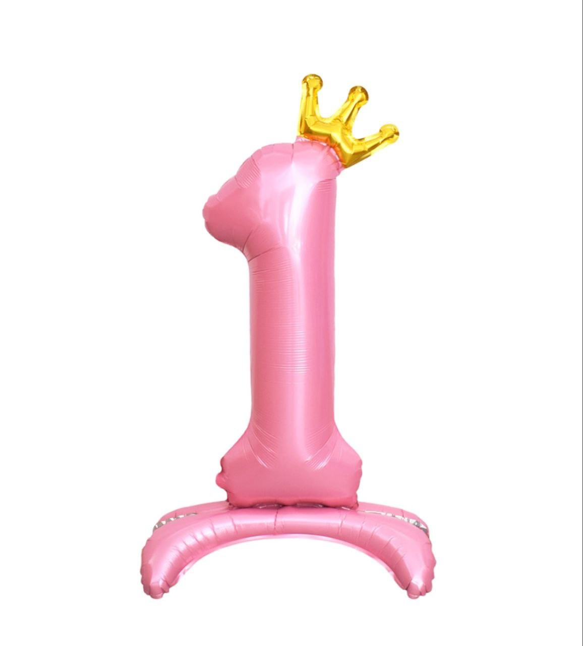 Шар- цифра 81 см на ножке, надувается воздухом, розовый 500 р
