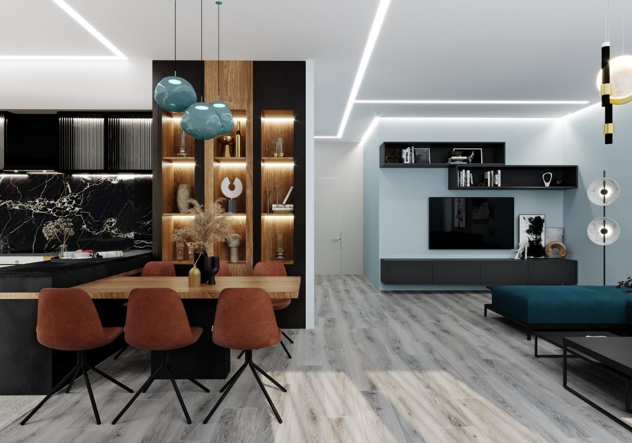 La sera azzurra на ул. Удальцова. Анастасия Сиднева — дизайн интерьеров в Москве