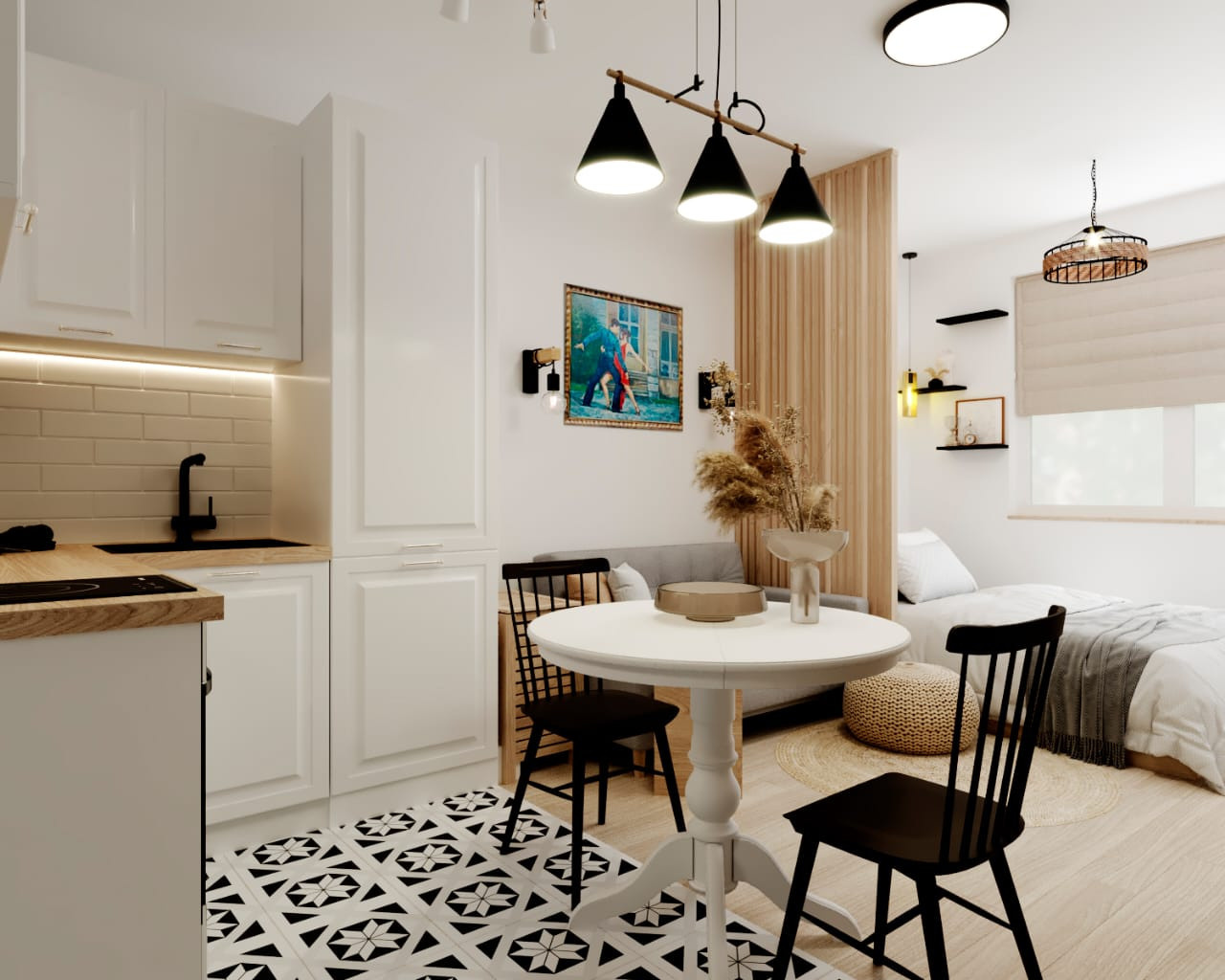 Арт-квартира ЖК Новая Рига на ул. Романовская. Анастасия Сиднева — дизайн интерьеров в Москве