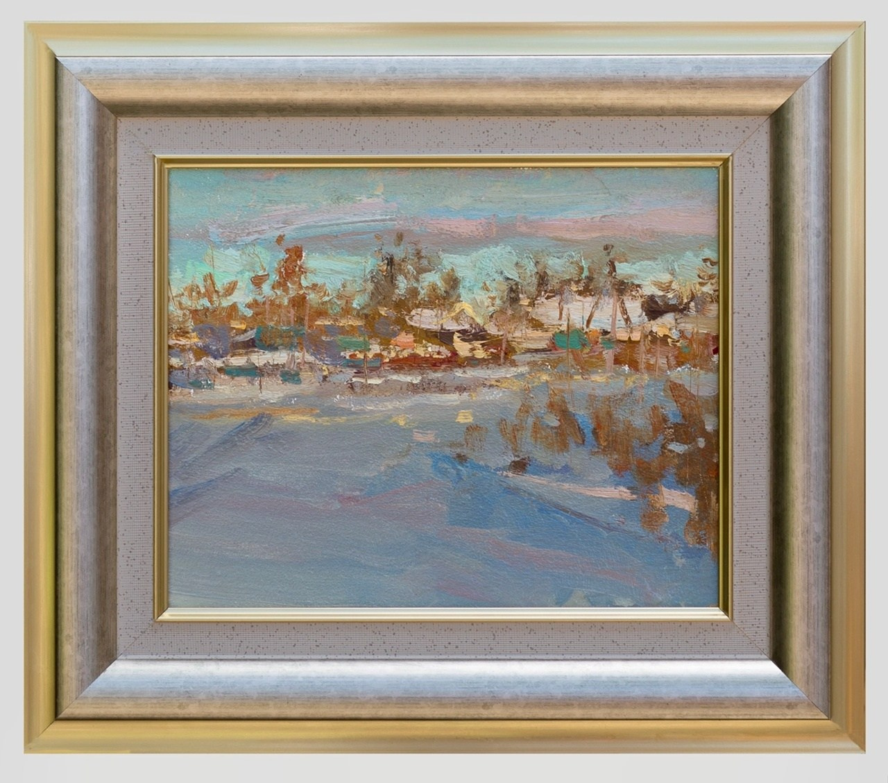 На закате. Художник Александр Каверин