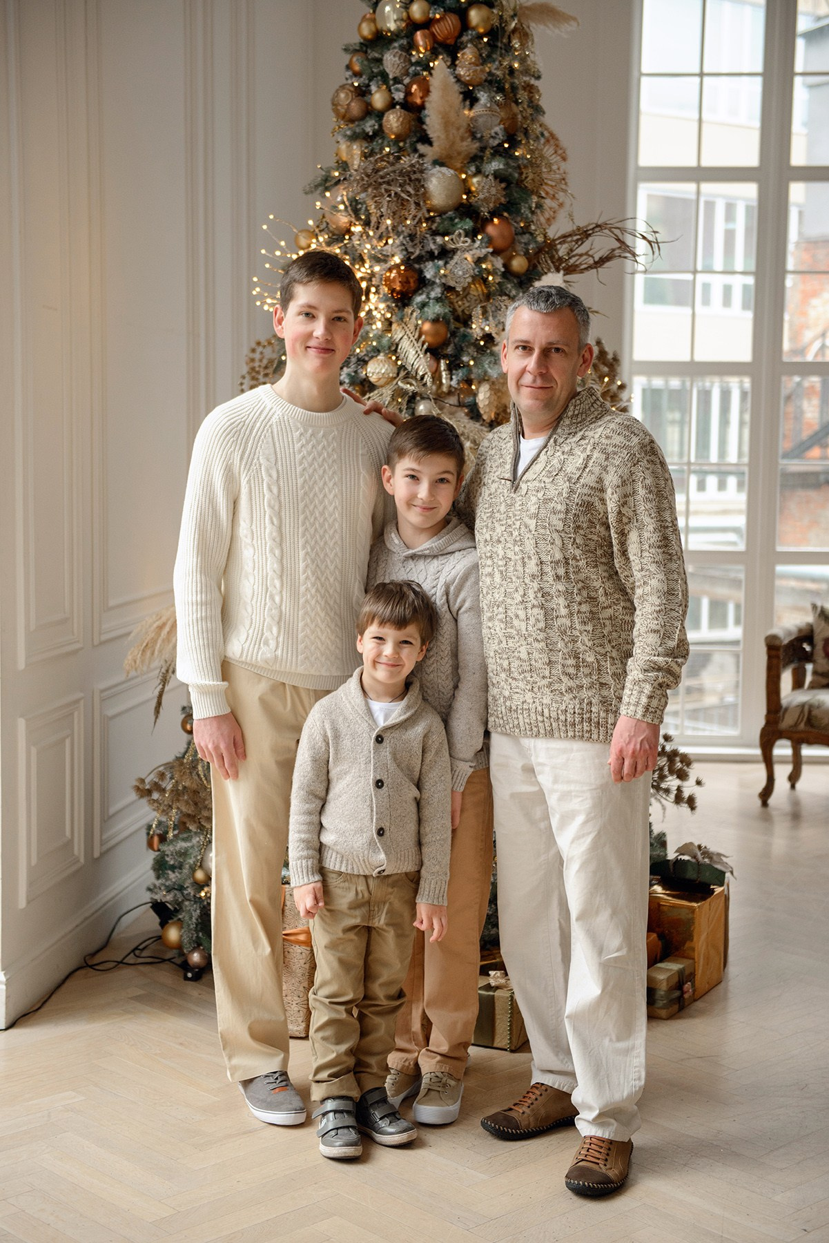 Family , Studio photo shoot at Christmas time