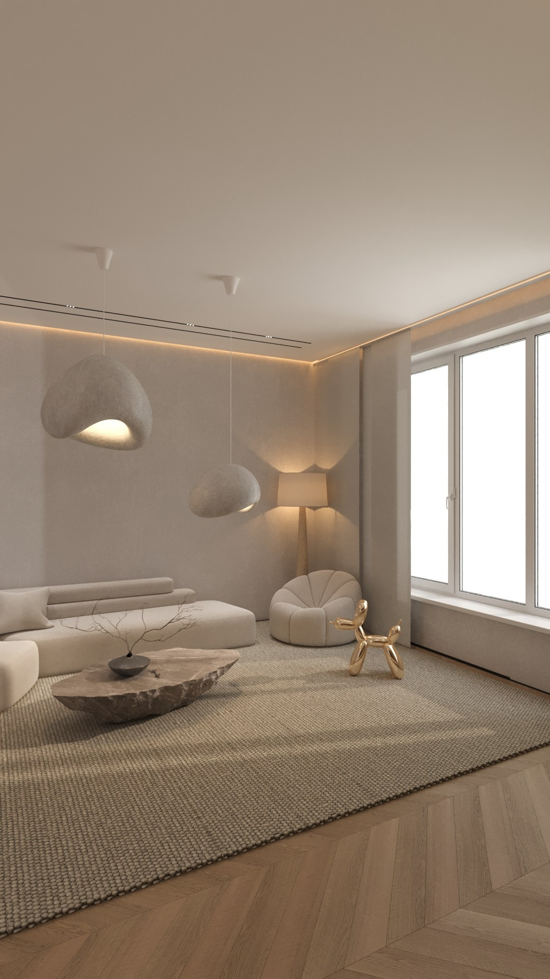 Интерьер частного дома в стиле «Балийский минимализм». Мансур Гусейнов дизайнер интерьеров г. Махачкала