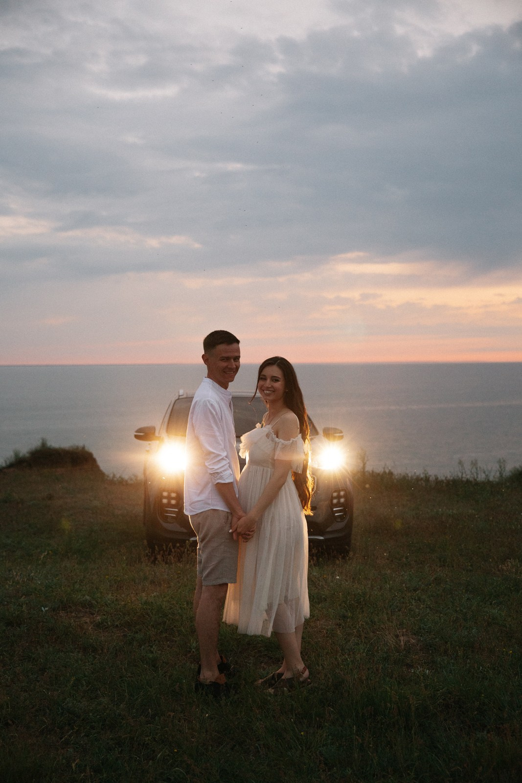 Съемка в ожидании с мужем на закате. Свадебный фотограф и видеограф Краснодар, Ростов, Сочи, Новороссийск