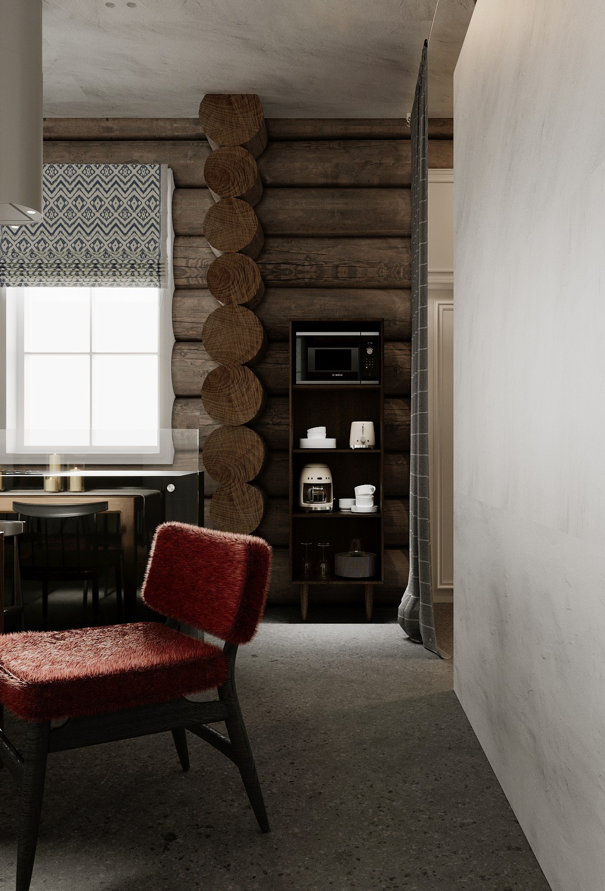 Двухэтажный дом из бруса п. Усть-Мана. Дизайн интерьера от Дмитрия Баландина