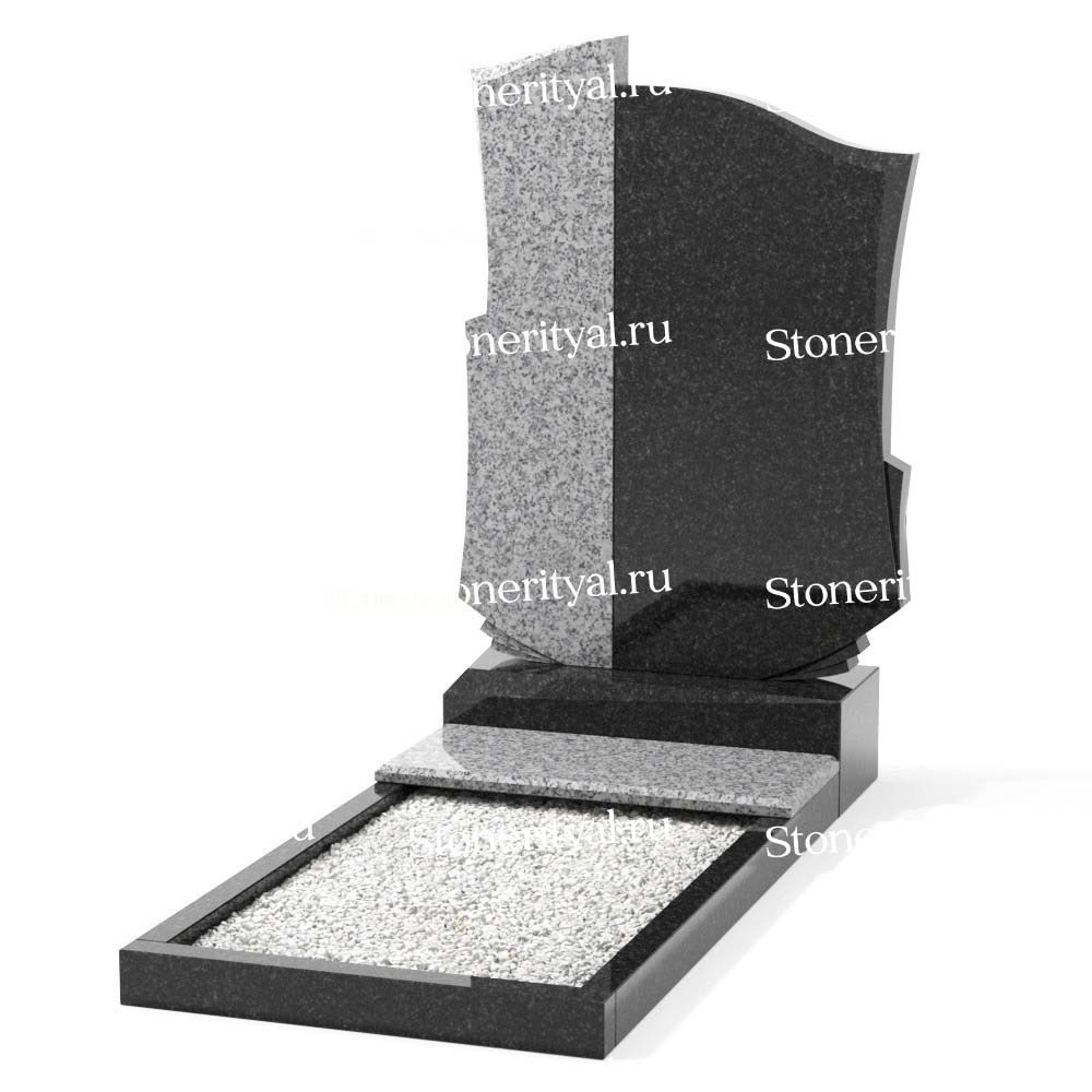 Комбинированные памятники на одного. Изготовление и установка памятников в Москве и МО