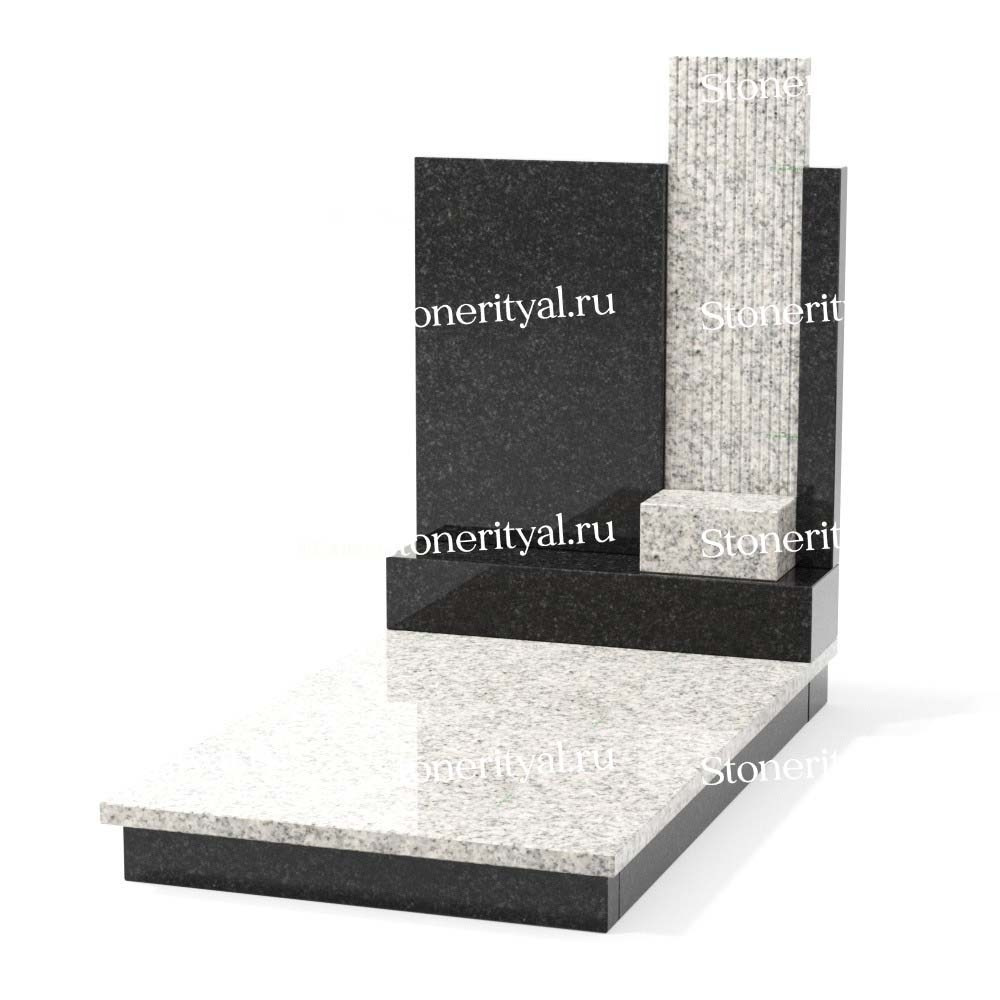 Комбинированные памятники на одного. Изготовление и установка памятников в Москве и МО