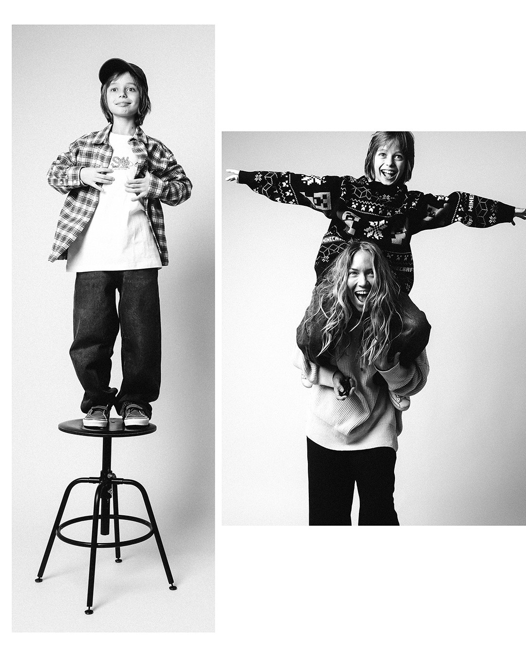 Чб на белом