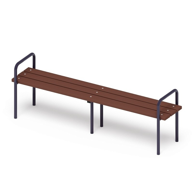 Скамья с поручнем - МФ 42.01.07-И1 Габариты (ШхДхВ): 1950x430x700 мм Зона безопасности, мм: 2950х1430