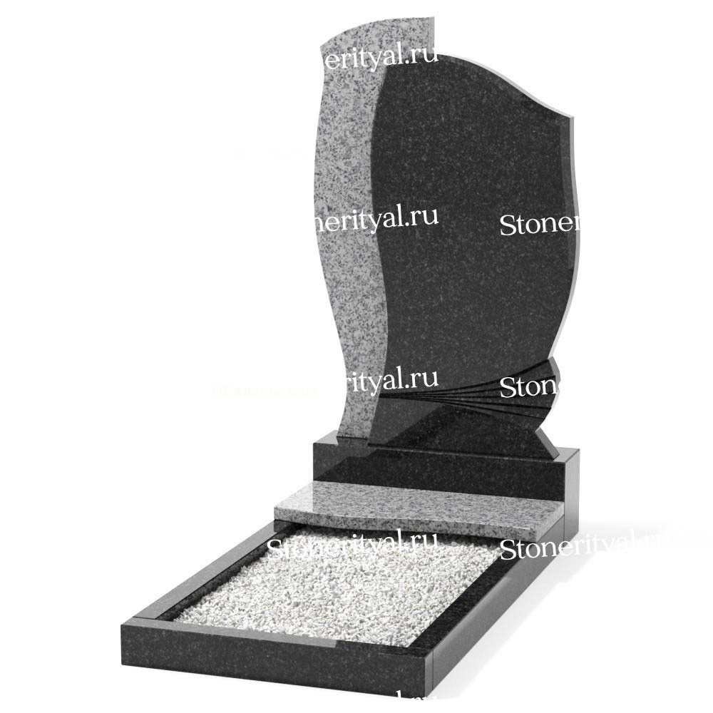 Комбинированные памятники на одного. Изготовление и установка памятников в Москве и МО