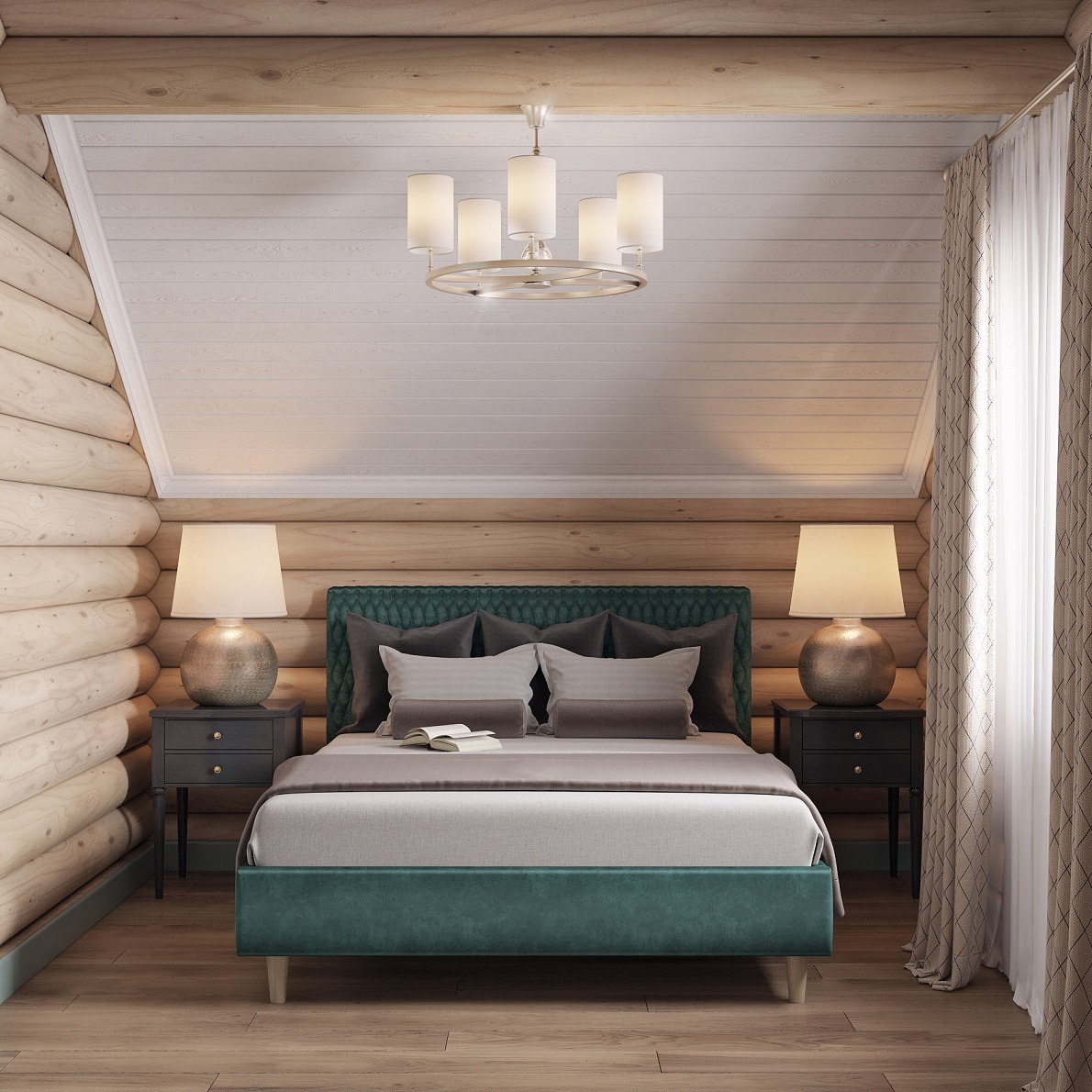 Дом из бревна. Дизайн интерьера в Москве