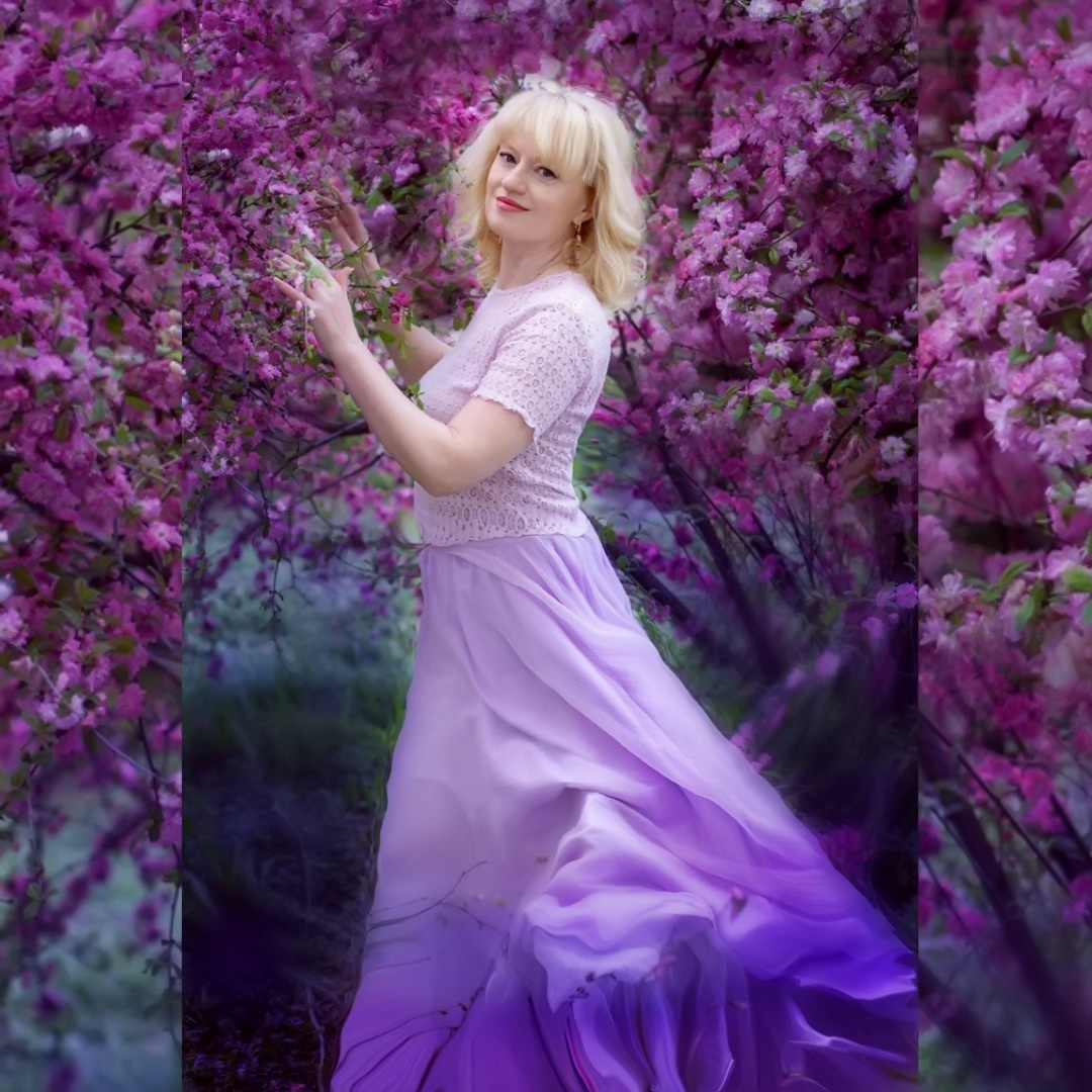 Елена в цветении (сакура и груша). Семейный и детский фотограф в Хабаровске Анна Гриневич