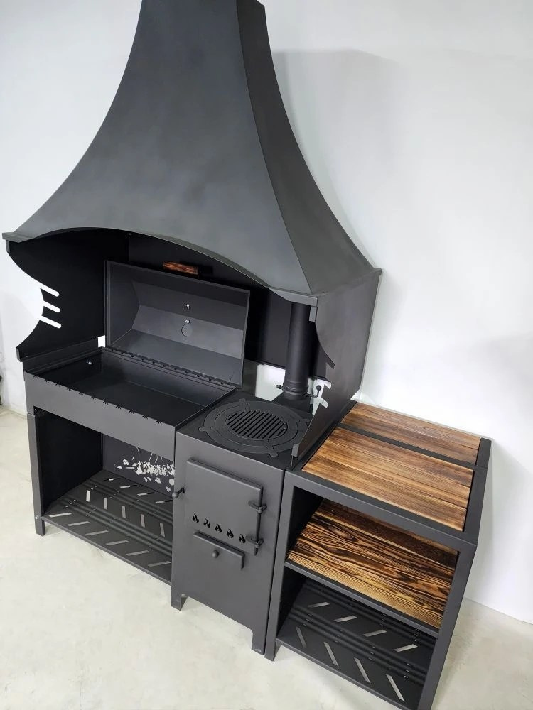 «Джета с вытяжным зонтом и функцией смокер. Купить / заказать мангал для дома в Краснодаре от производителя «Дарбин»