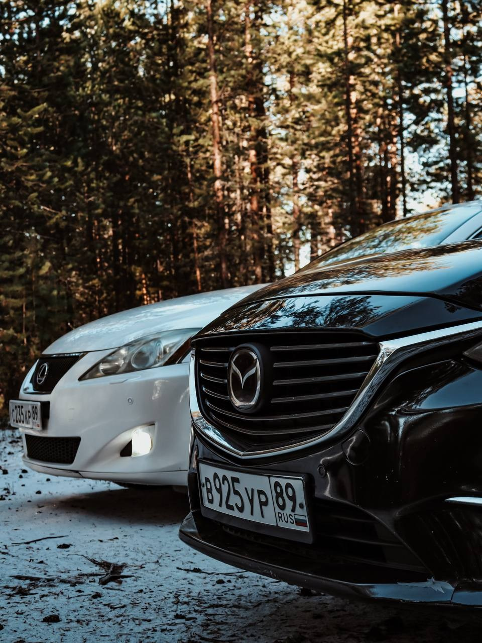 Фотосессия «Тандем инь‑ян: Mazda & Lexus». Душевный фотограф в Ноябрьске