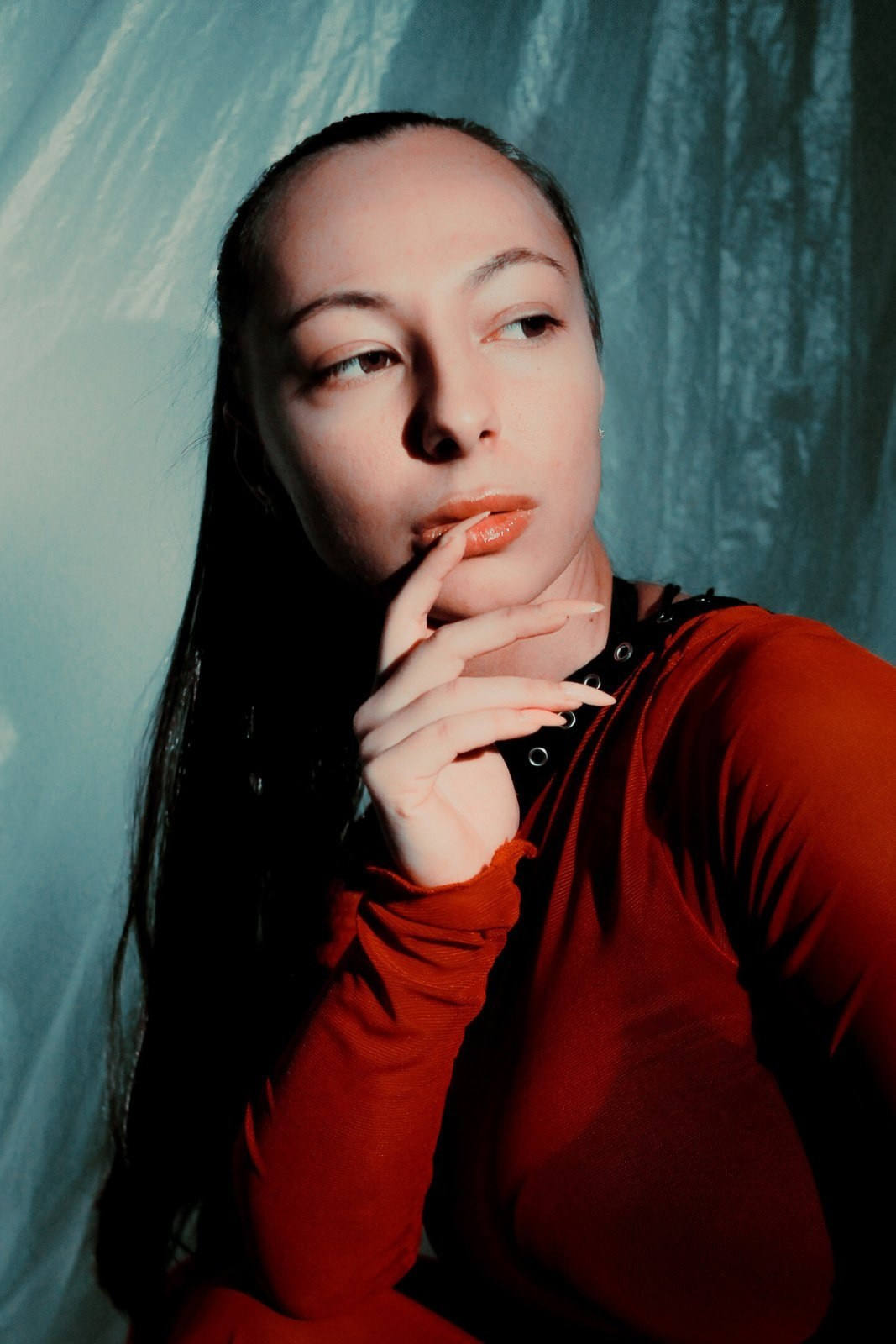 В красном платье. Борщевская Елизавета / фотограф Иркутск