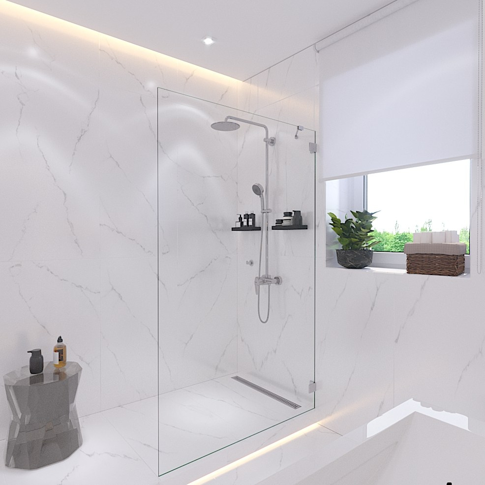 Ванная комната в белом. Студия интерьерной визуализации и дизайна FishkaRom в Краснодаре и по всей России