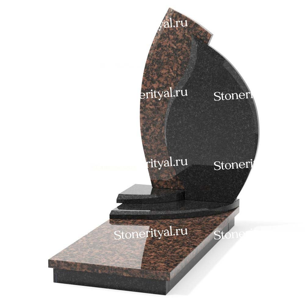 Комбинированные памятники на одного. Изготовление и установка памятников в Москве и МО