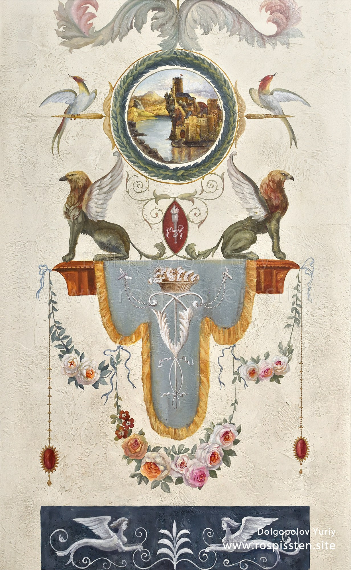 роспись с грифонами