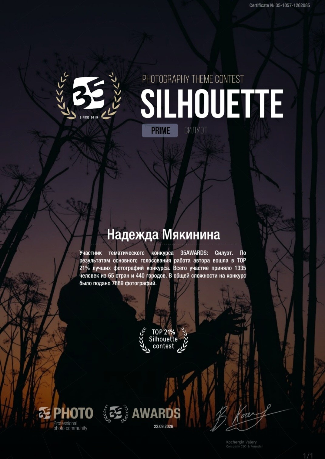 35AWARDS. Фотограф в Санкт-Петербурге Мякинина Надежда