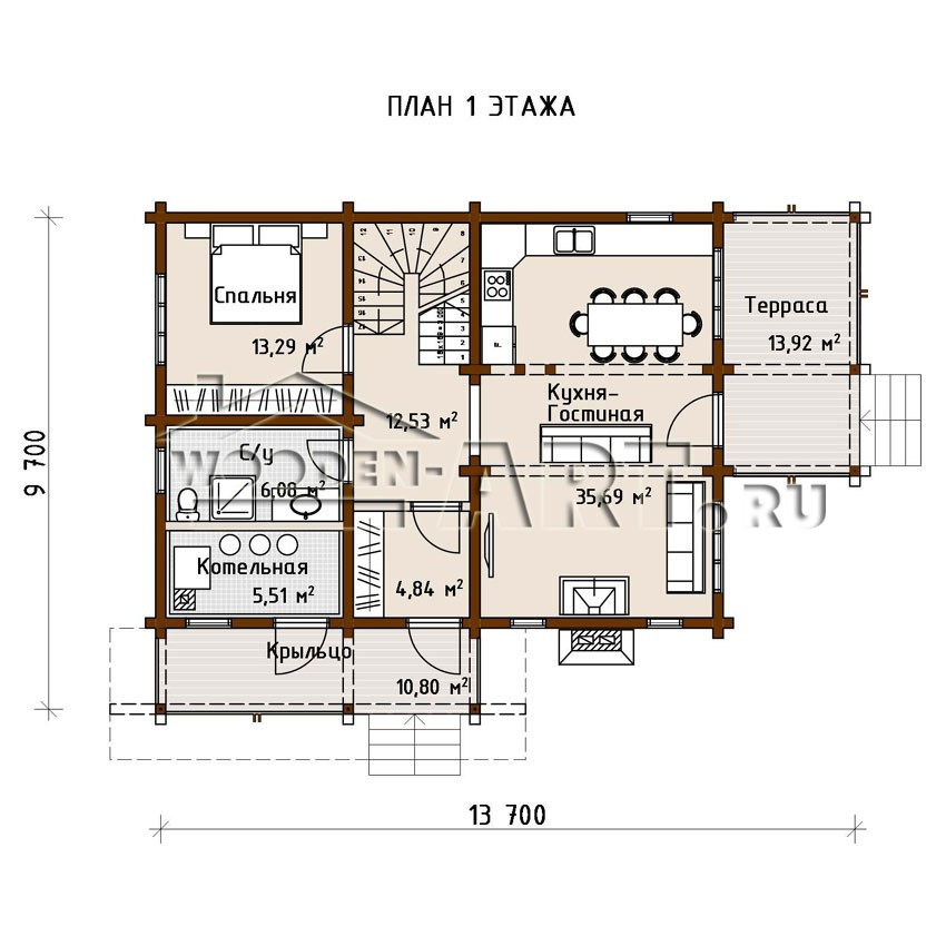 «Дракино» 214 кв. м. Проекты деревянных домов