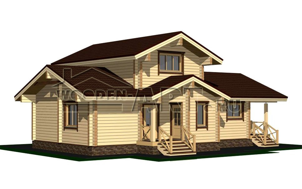 «Монино» 177 кв. м. Проекты деревянных домов