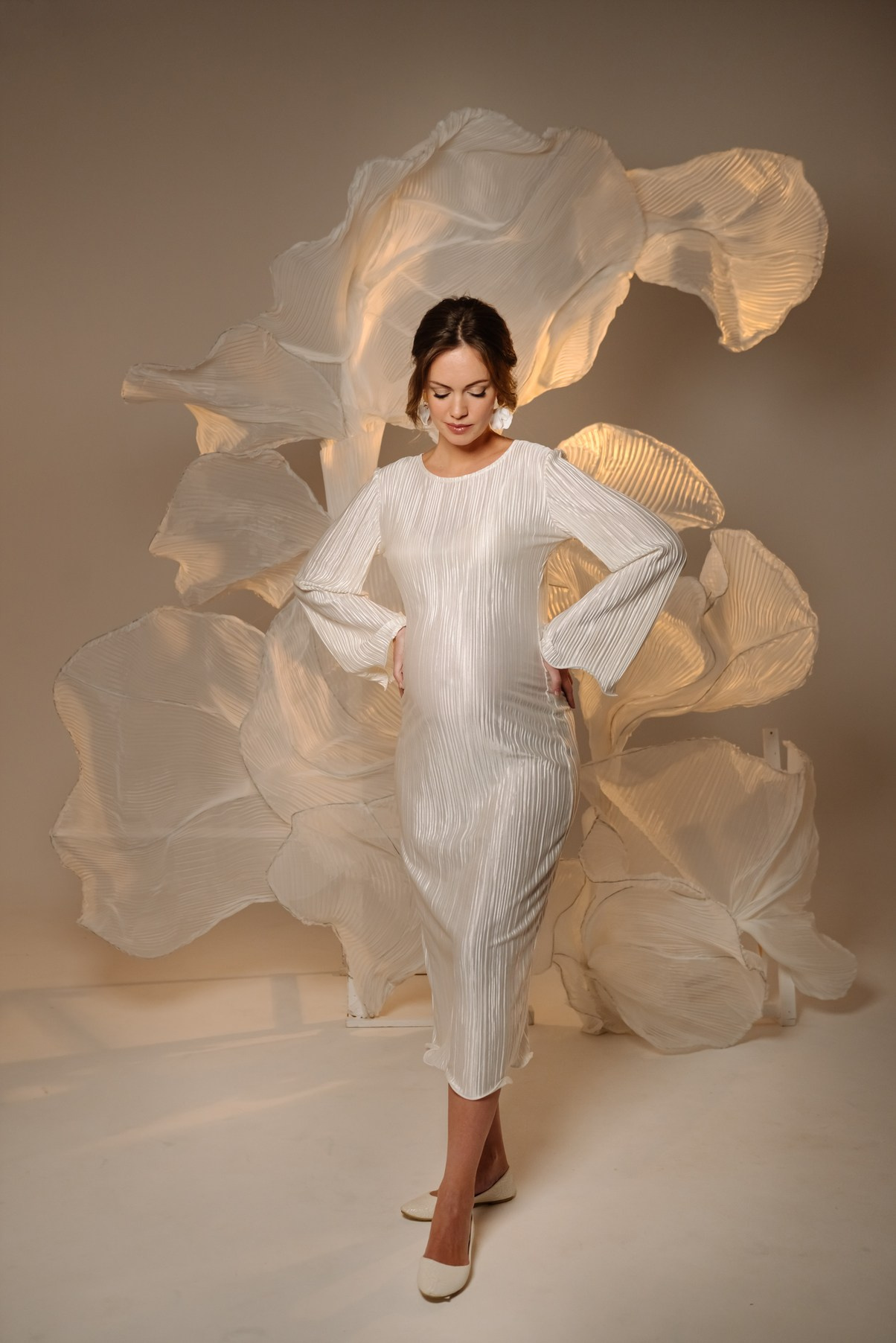 Беременность. Циклорама с вуалью. Свадебный и сеейный фотограф в Санкт-Петербурге Елена Худякова