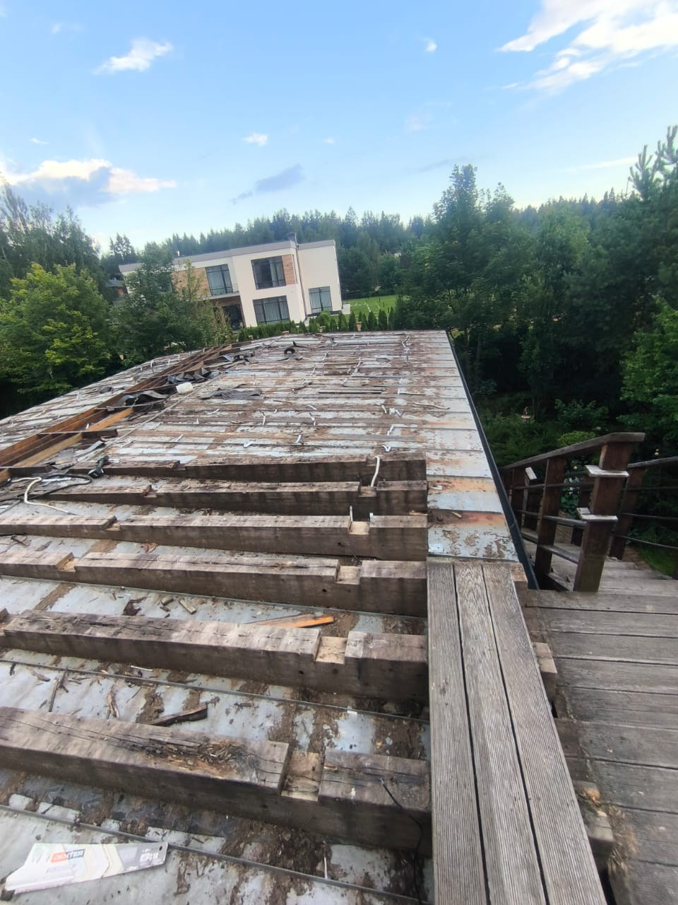 Объект МД-013 КП Графские пруды (полный ремонт террасы). Строительная компания «Милый дом» МД. Москва и Московская область