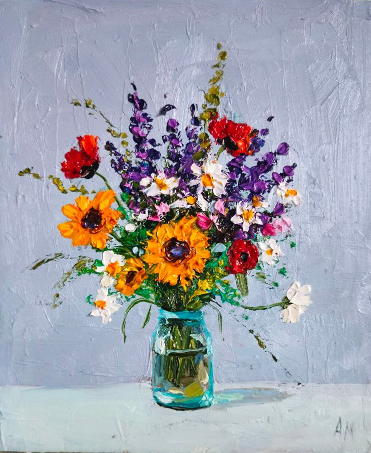 Картина цветы на холсте — купить в Саратове