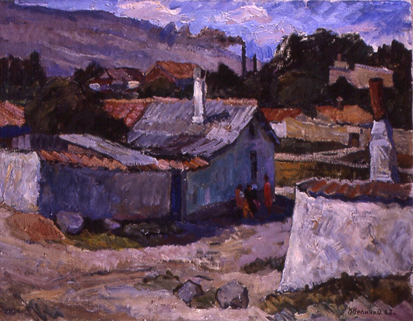 «В Феодосии» 1962 год Собр. Д. Томас. Испания. Художник Величко Вадим Семёнович