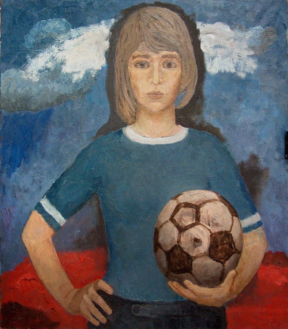 «Девушка с мячом» 1983 год Собр. Т.Вонг. Гонконг. Художник Величко Вадим Семёнович