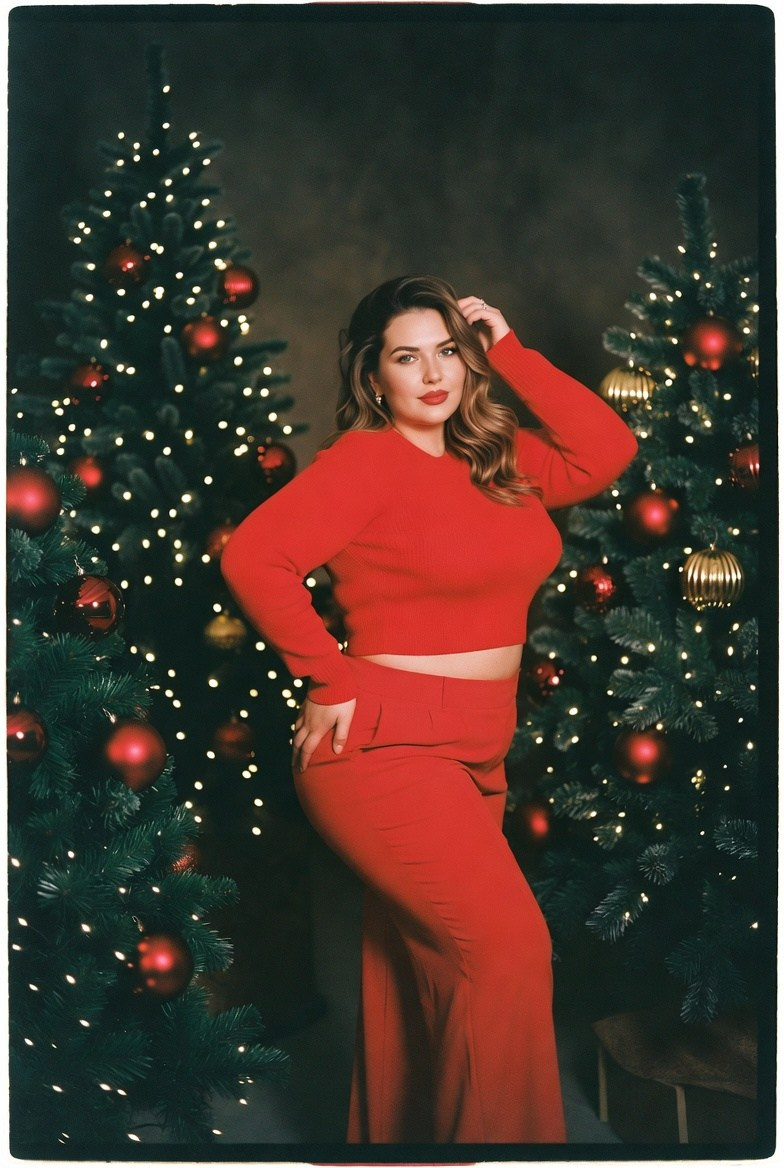 Плюс сайз в красном