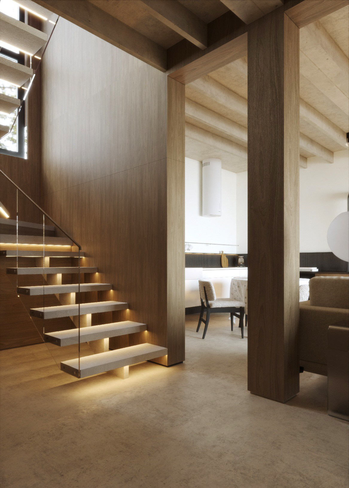 Дом в Мраморном, 2 этажа с баней. Дизайн интерьера от Дмитрия Баландина